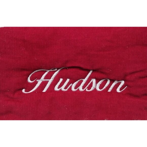 Pottery Barn Kids Hudson Woodland Bear Train Christmas Holiday Stocking Quilted - Picture 2 of 10